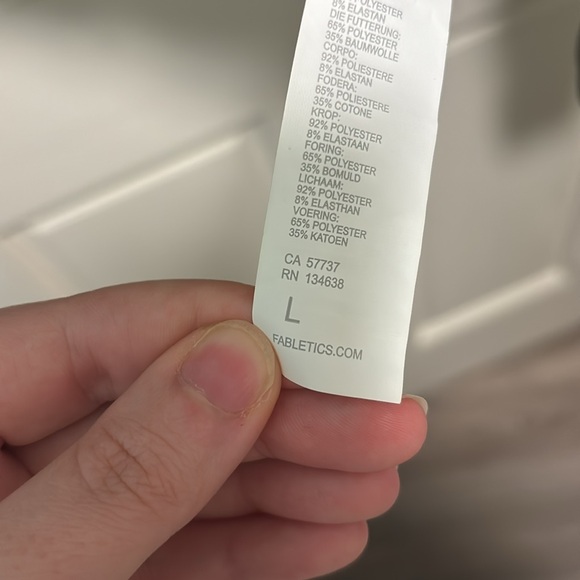 NWOT Fabletics Black Crushed Velvet Zip Up - Picture 6 of 11